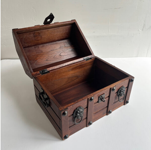 Decorative Boxes Nautical 11-3/4″ Pirate Chest with Iron Lock