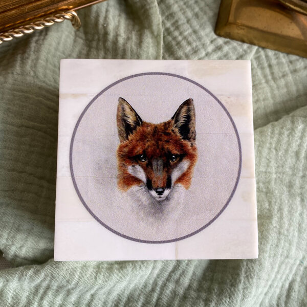 Lodge & Equestrian Decor Equestrian 3-1/4″ Red Fox Head Trinket Box
