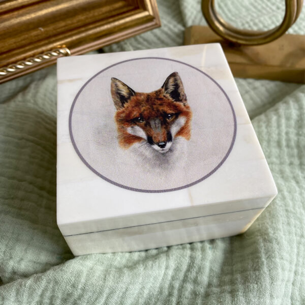 Lodge & Equestrian Decor Equestrian 3-1/4″ Red Fox Head Trinket Box