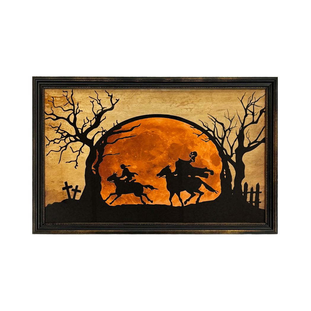 Framed Silhouettes Halloween Sleepy Hollow Headless Horseman Framed ...