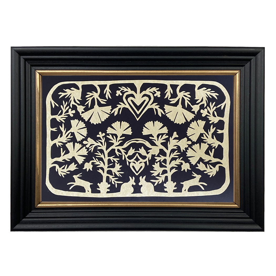 Scherenschnittes Farm Framed Rabbits and Flowers Scherenschn ...
