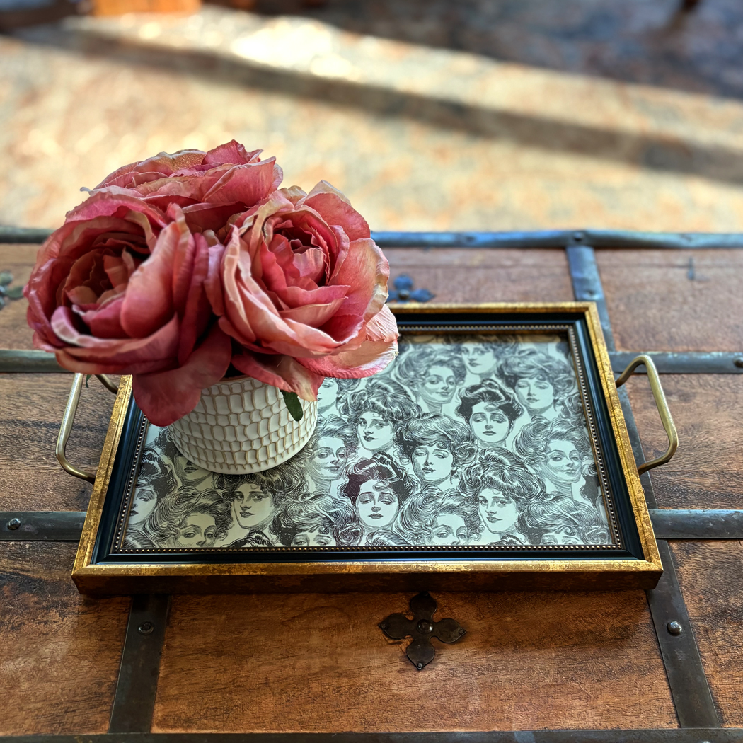 Trays & Barware Victorian Art Nouveau Gibson Girl Vintage-Inspir ...