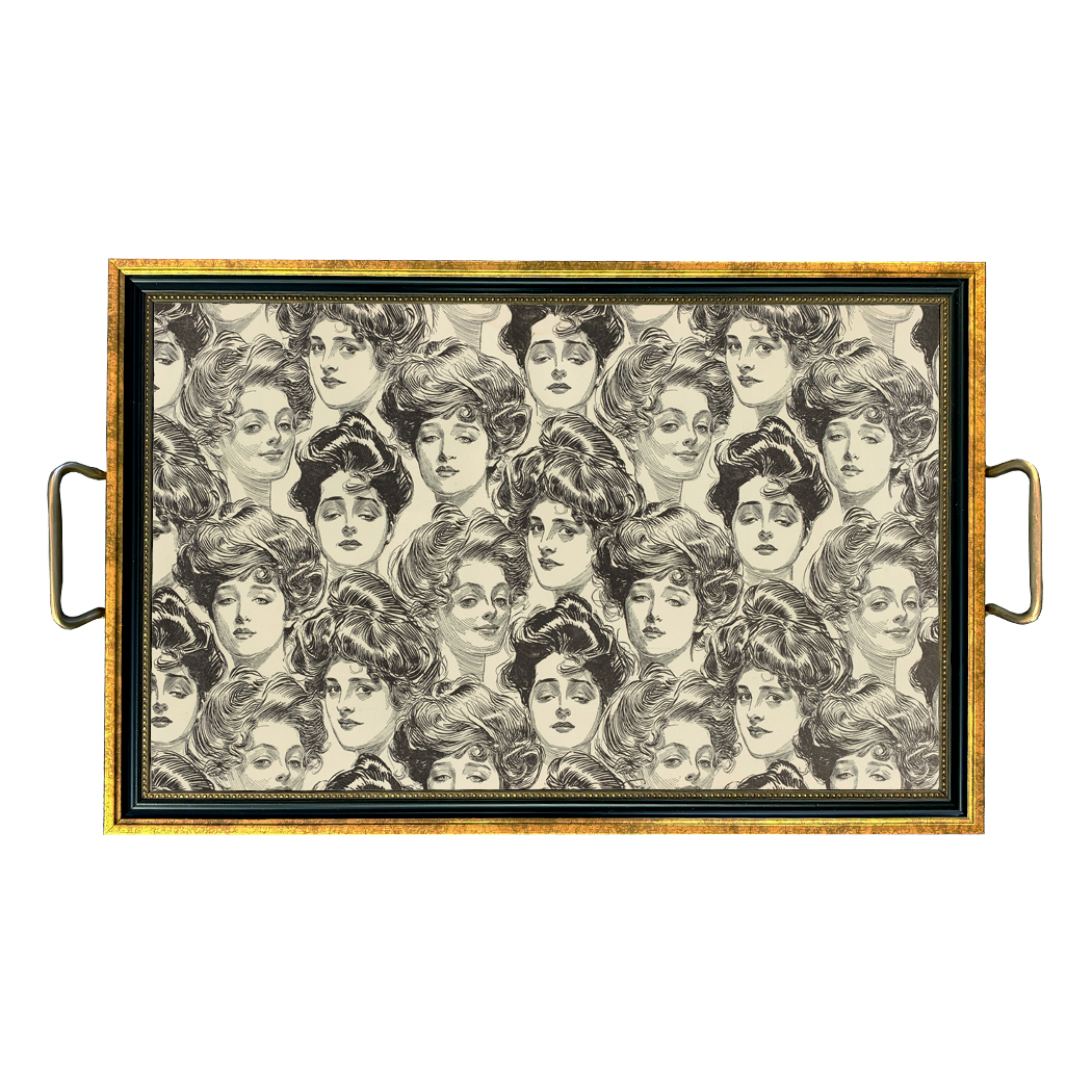 Trays & Barware Victorian Art Nouveau Gibson Girl Vintage-Inspir ...