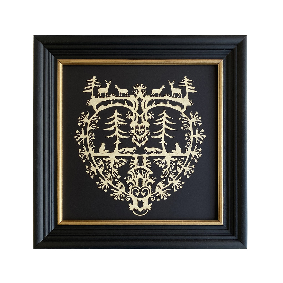 Lodge & Equestrian Decor Lodge Heart of the Forest Framed Scherenschn ...