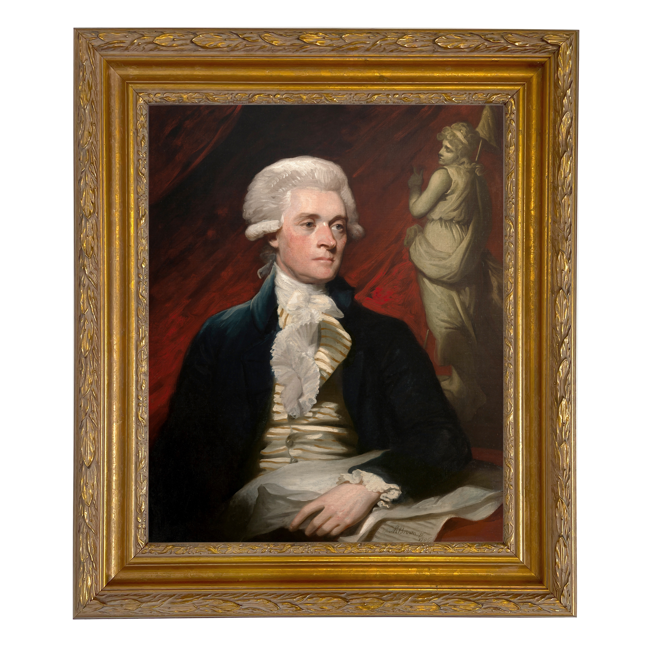 Painting Prints on Canvas Revolutionary/Civil War Thomas Jefferson by Mather Brown (Amer ...