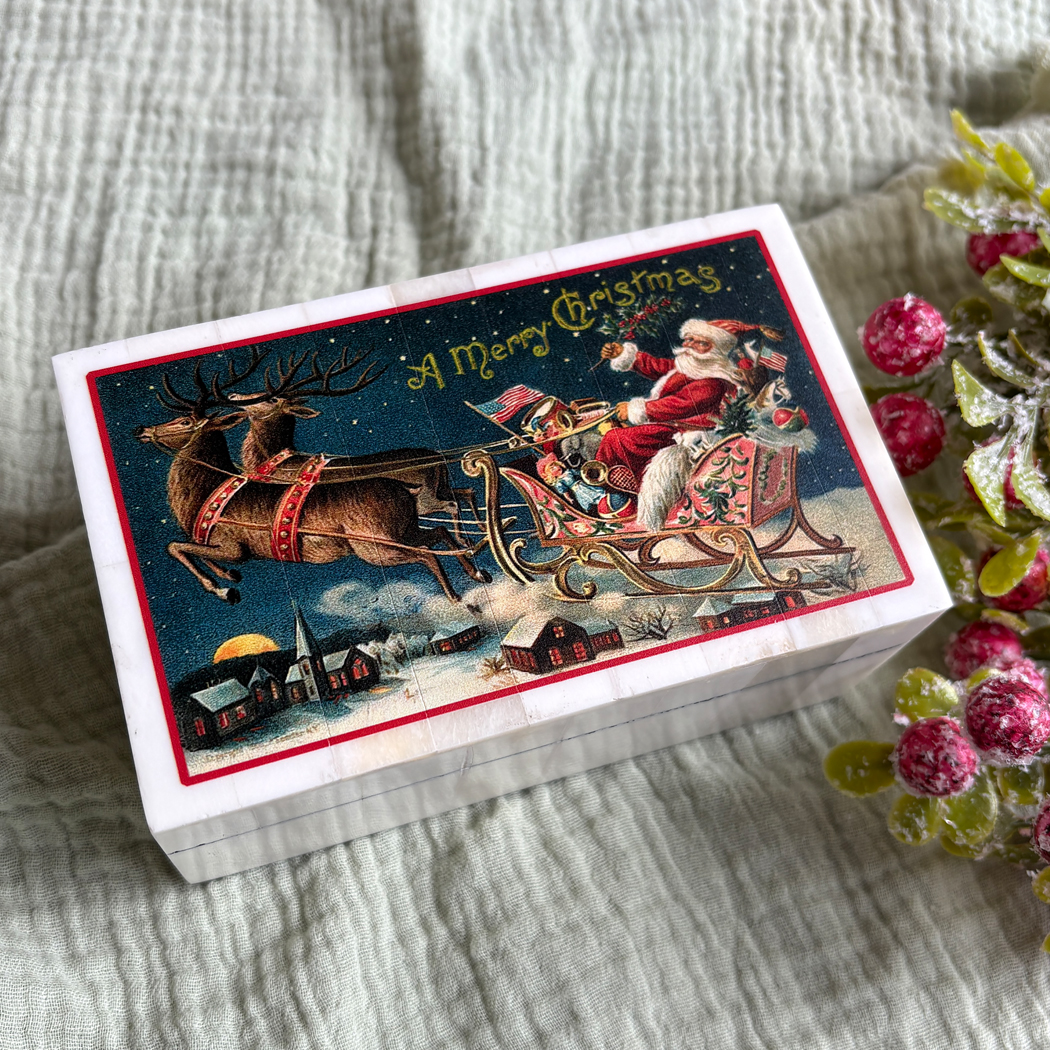 Christmas Decor Christmas Victorian Santa and Sleigh “A Me ...