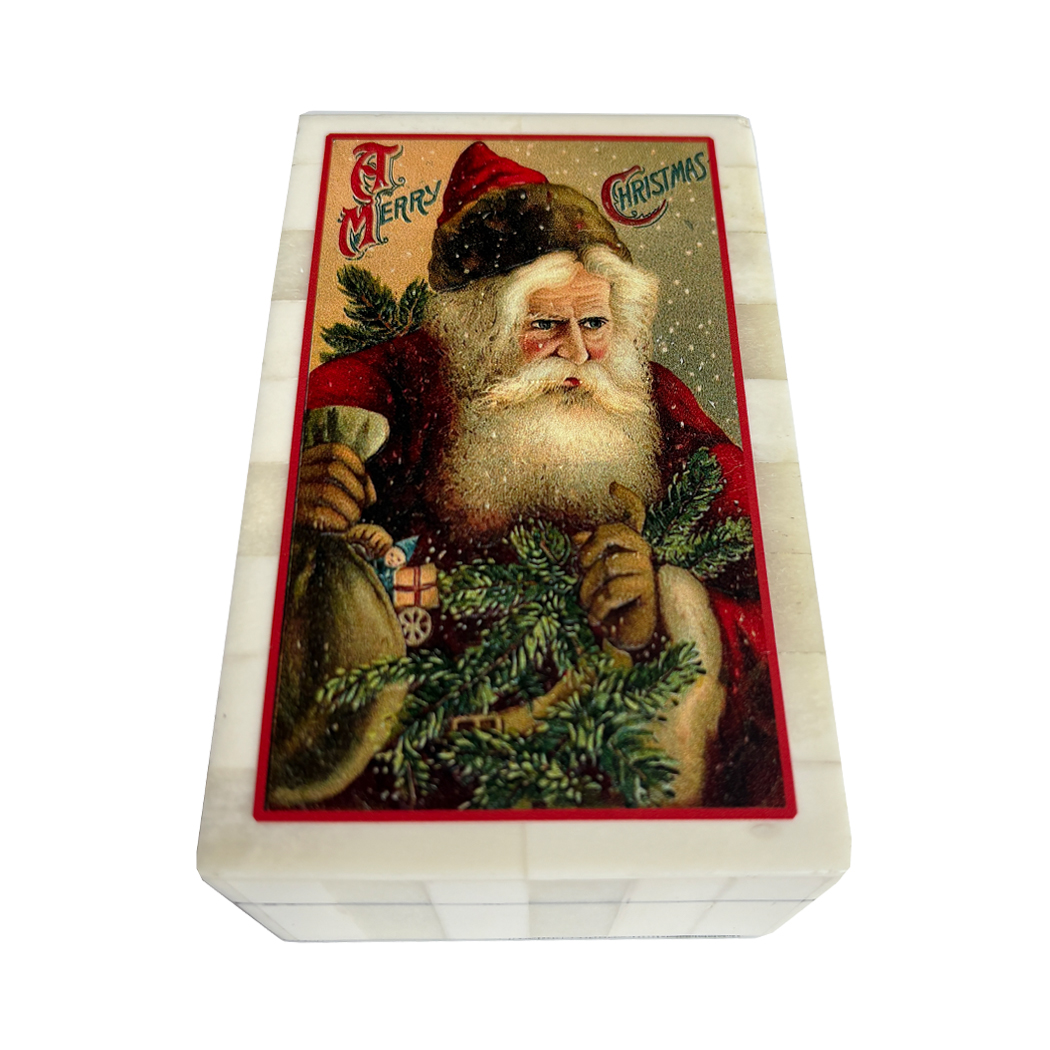 Christmas Decor Christmas Victorian Santa “A Merry Christm ...