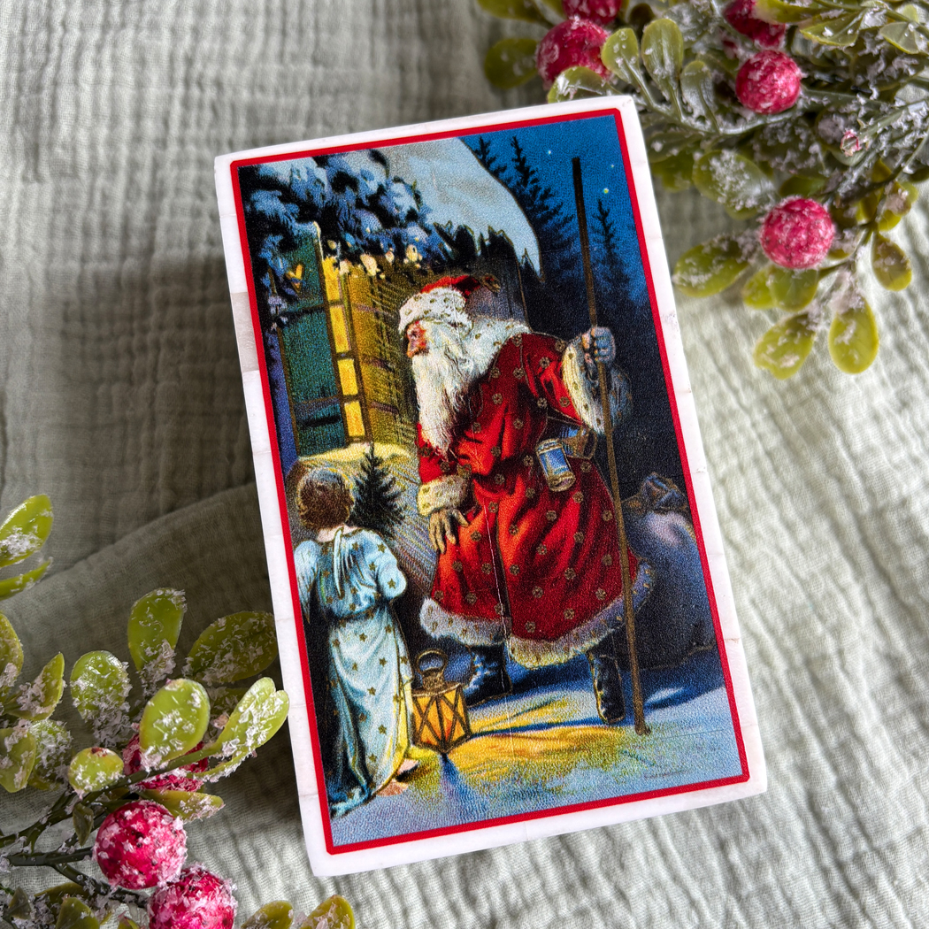 Christmas Decor Christmas Victorian Santa and Angel Decorative T ...