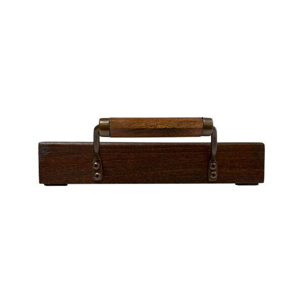 Botanical/Zoological Vintage Style Tropical Floral Wood and Glass Tray