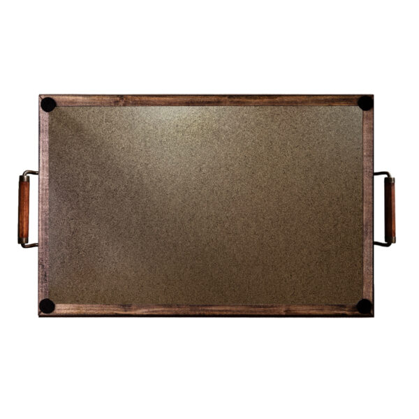 Botanical/Zoological Vintage Style Tropical Floral Wood and Glass Tray