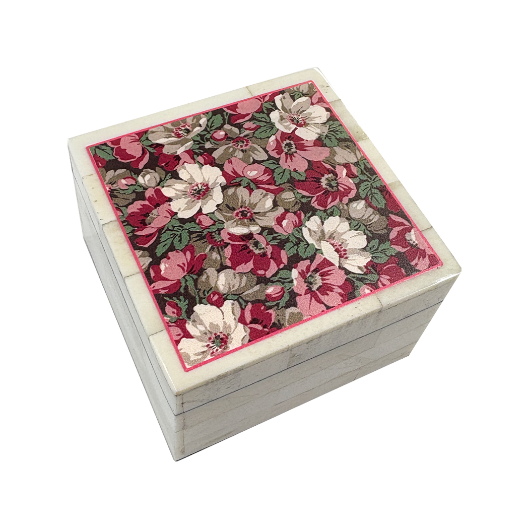Decorative Boxes Equestrian Wild Rose Printed Bone Trinket Box ...