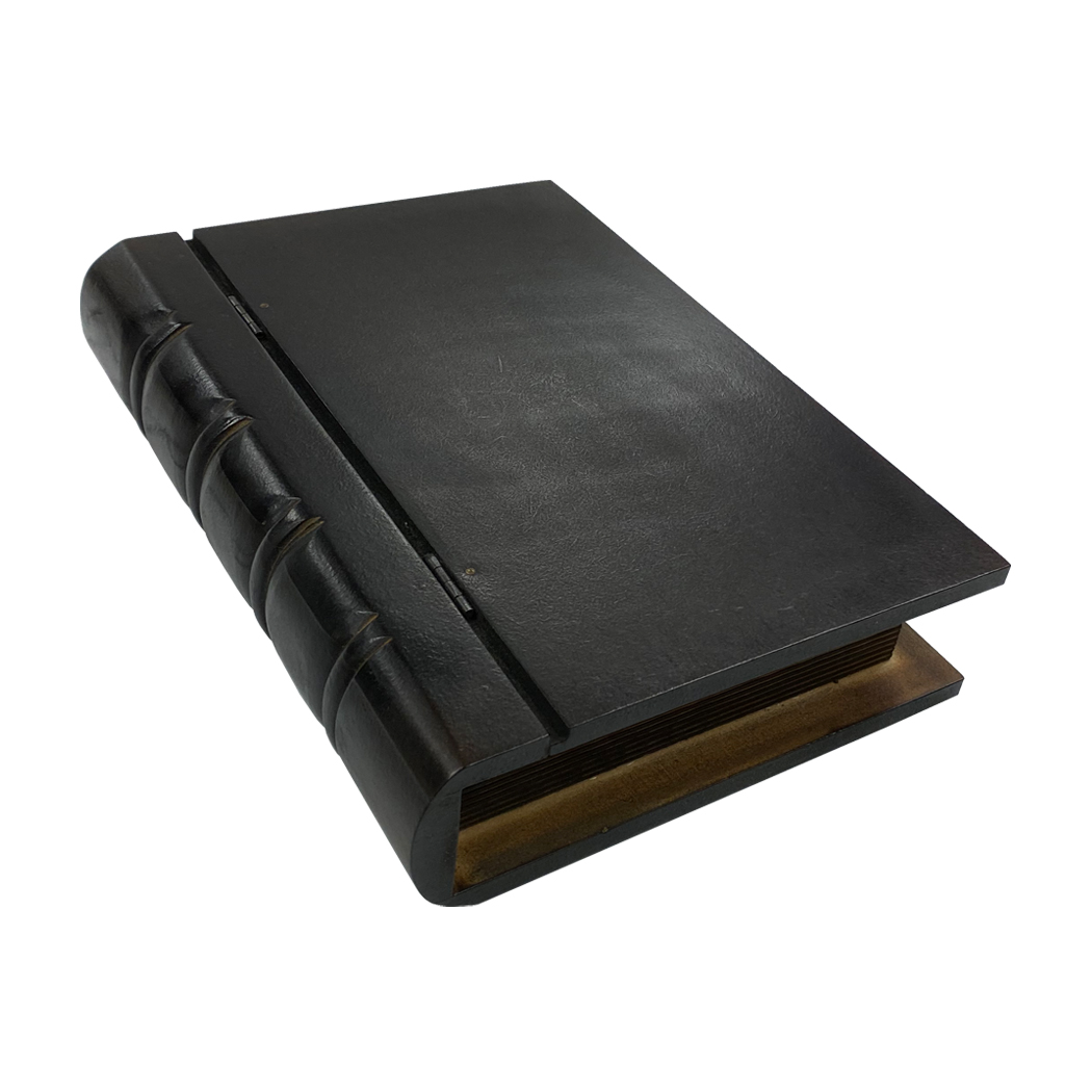 Decorative Boxes Writing 10″ Black Hollow Book Box, Book  ...