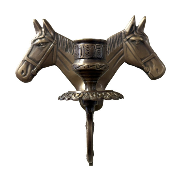 Candles/Lighting Equestrian Horse Head Wall Candle Holder, Antiqued Brass