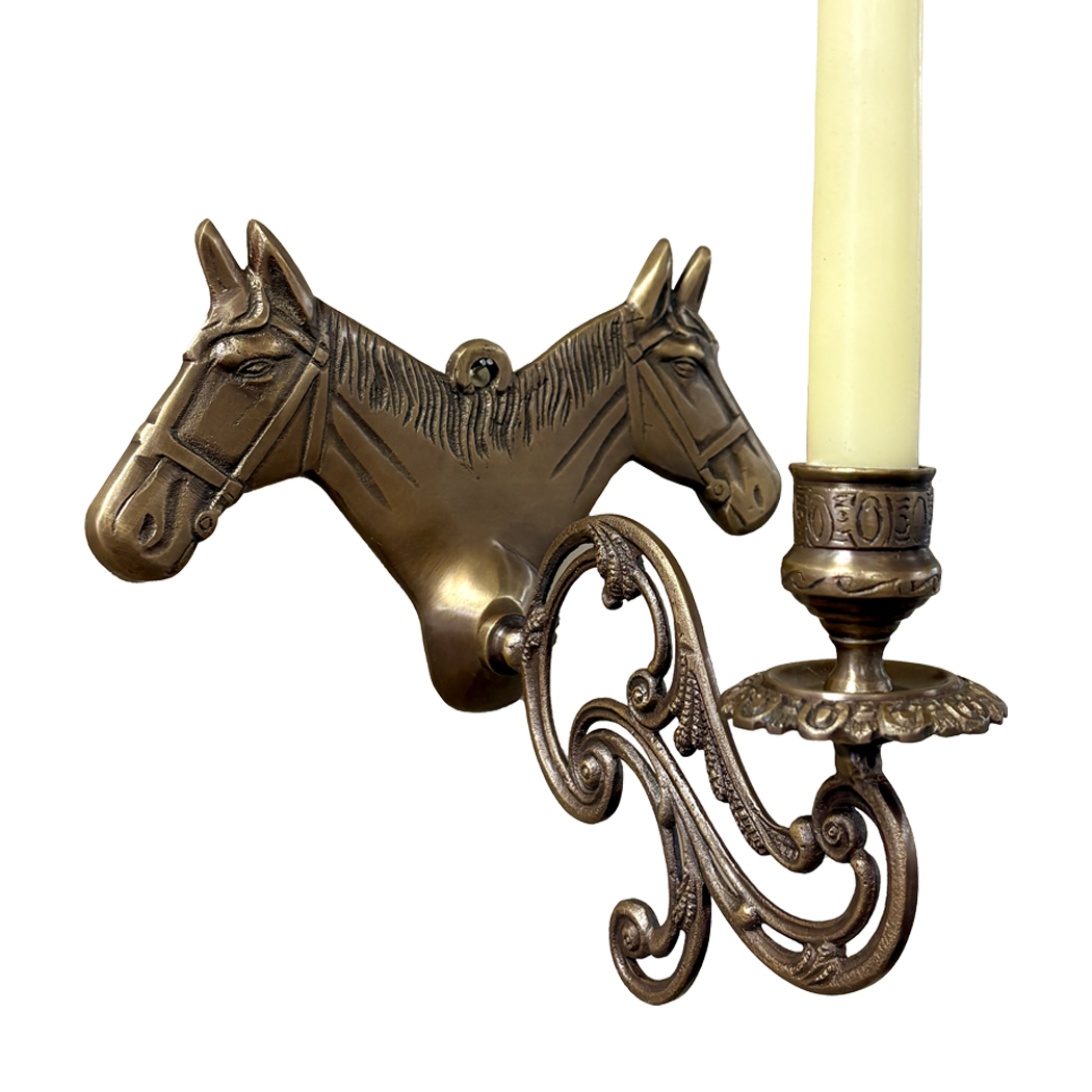 Candles/Lighting Equestrian Horse Head Wall Candle Holder, Antique ...