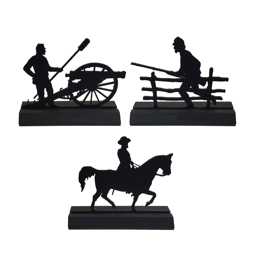 Wooden Silhouettes Civil War Artilleryman by Canon Tablet ...