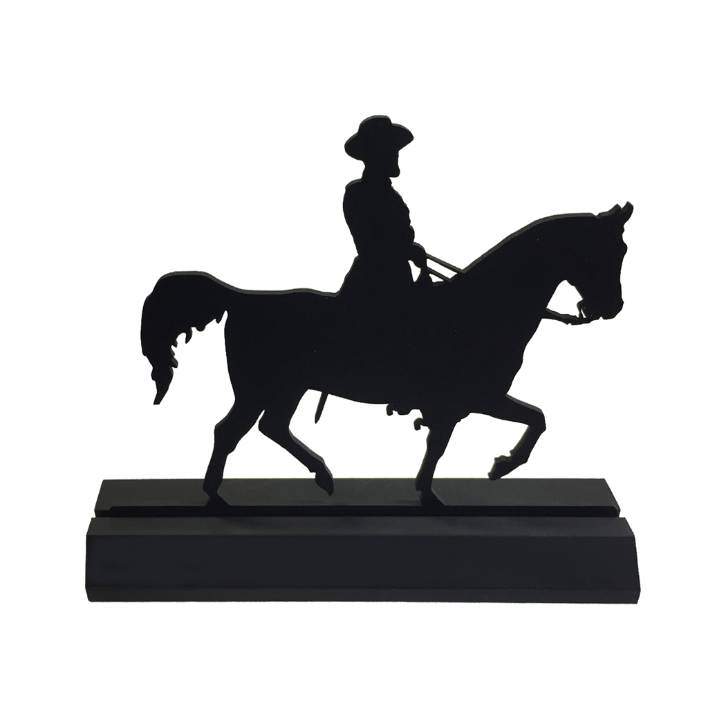 Wooden Silhouettes Civil War General on Horse Tabletop Si ...