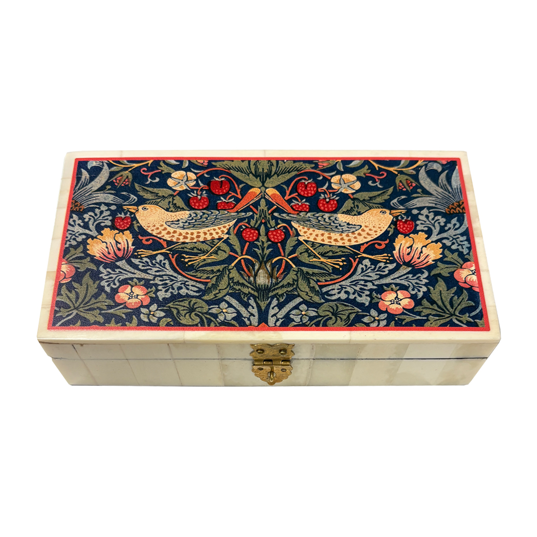Decorative Boxes Victorian 6-1/4″ Strawberry Thief Printed ... Decorative Boxes Victorian 6-1/4″ Strawberry Thief Printed ...