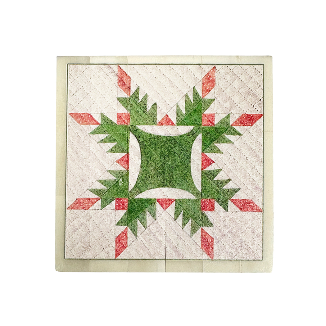 Decorative Boxes Early American Feathered Star Quilt Printed Bone Trinket or Notions Box Decorative Boxes Early American Feathered Star Quilt Printed Bone Trinket or Notions Box