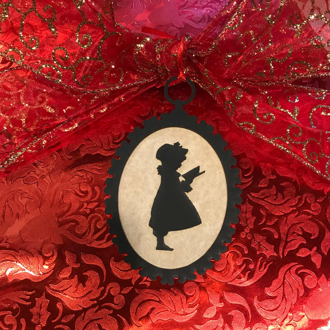 Christmas Decor Christmas Colonial Christmas Silhouette Ornaments (Set B) with Red Ribbon Christmas Decor Christmas Colonial Christmas Silhouette Ornaments (Set B) with Red Ribbon