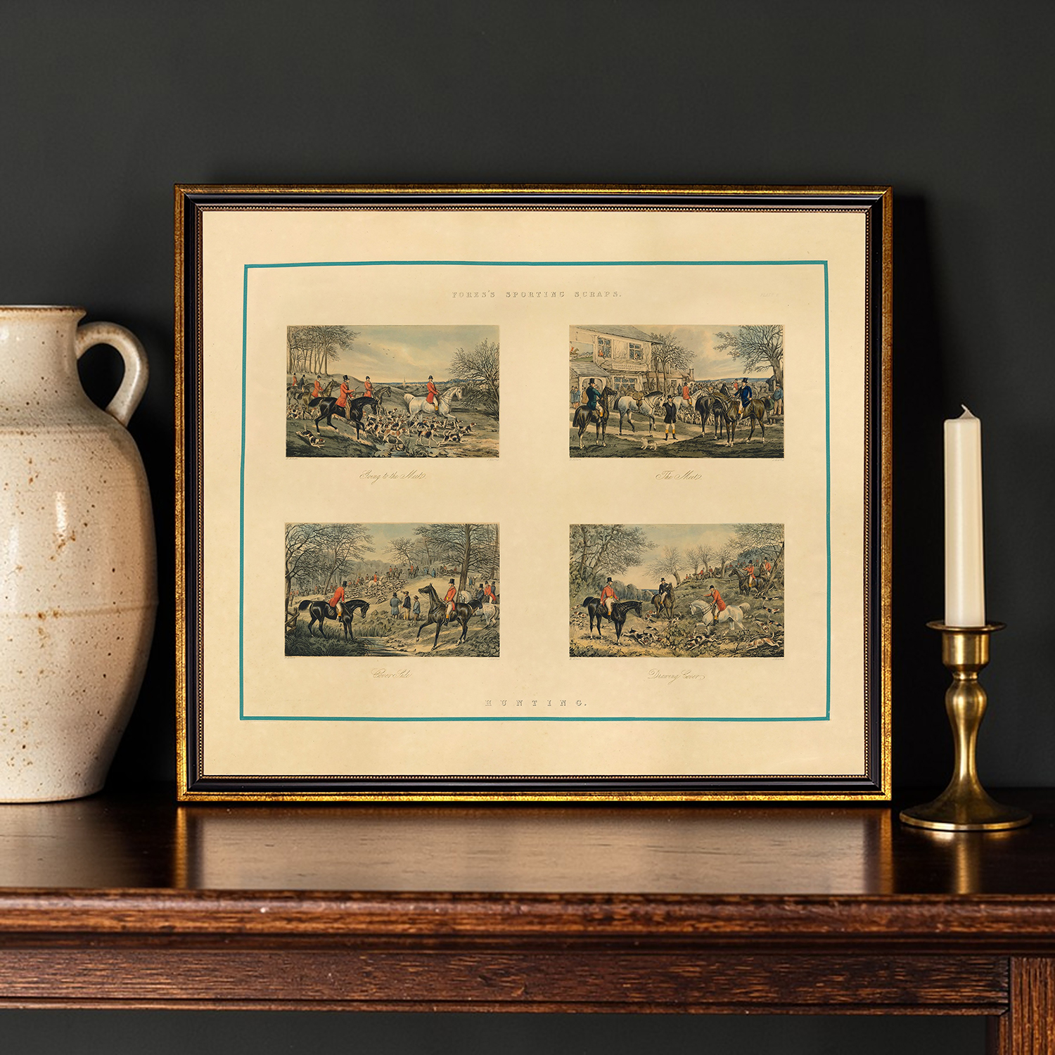 Equestrian/Fox Equestrian Vintage Sporting Scenes Framed Print B ...