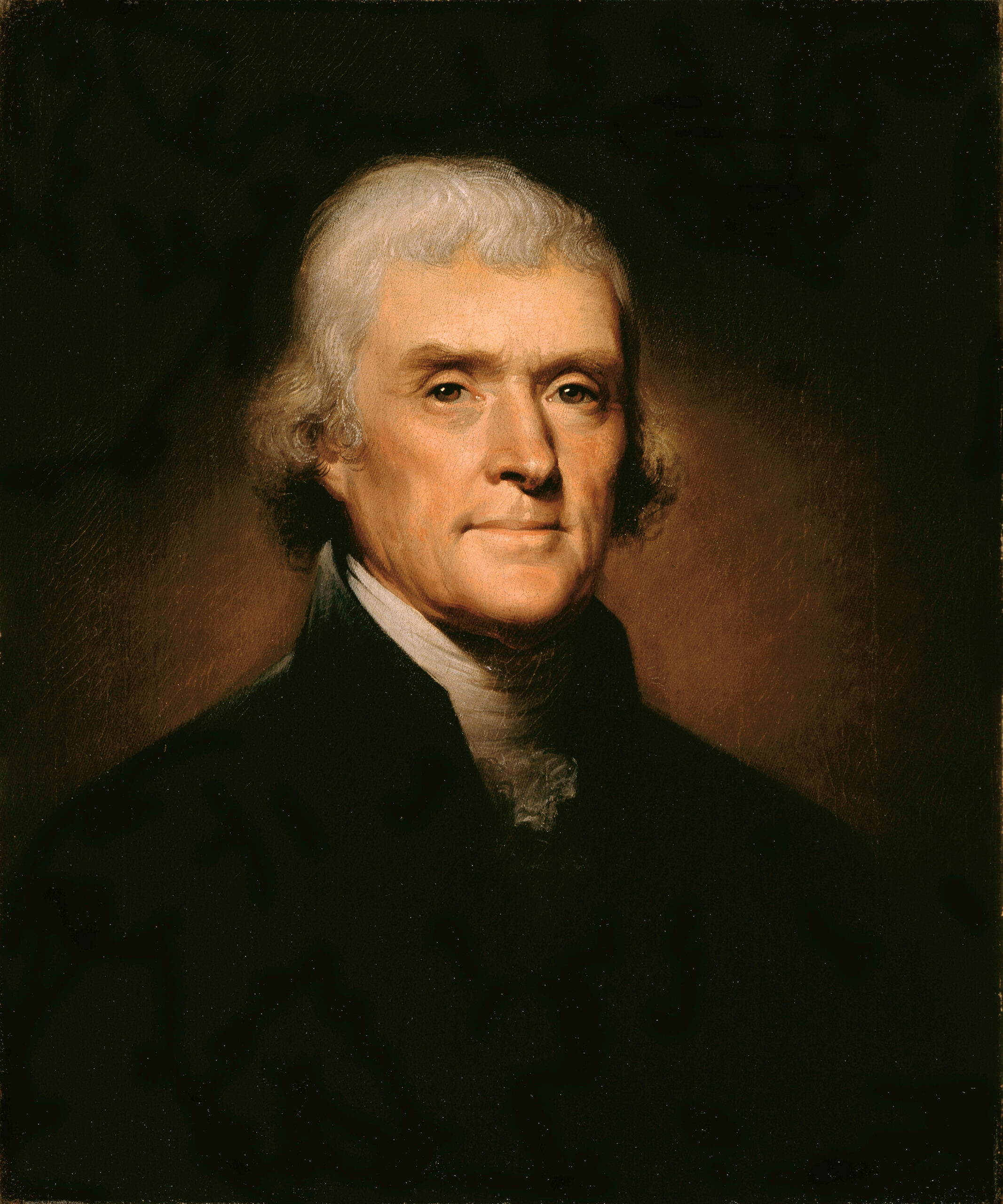 Painting Prints on Canvas Portrait Thomas Jefferson by Rembrandt Peale (A ... Painting Prints on Canvas Portrait Thomas Jefferson by Rembrandt Peale (A ...