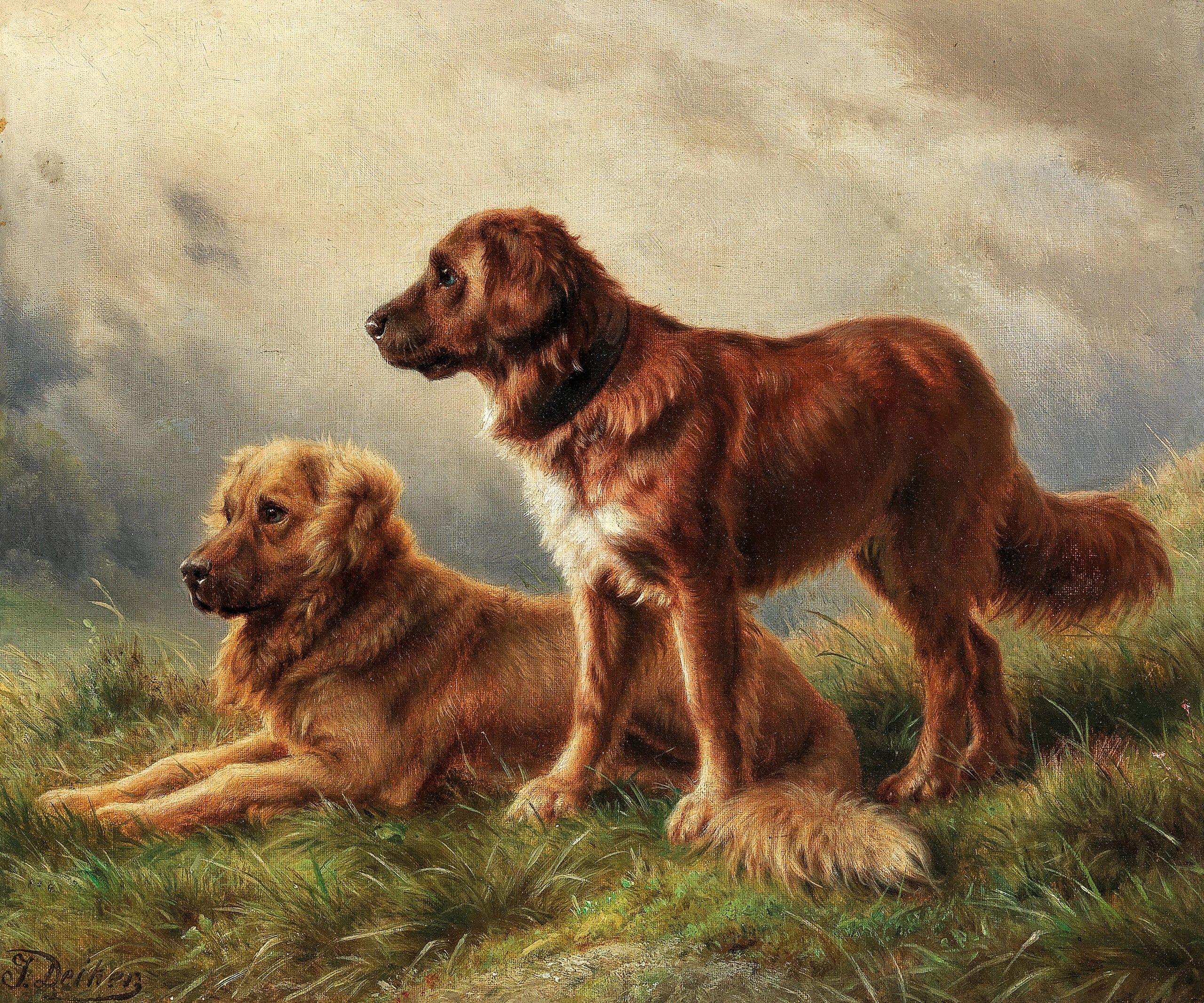 Cabin/Lodge Dogs Watchful Dogs by Johannes Christian De ...