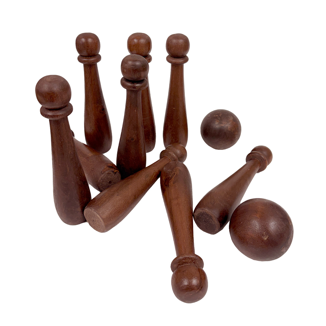 Toys & Games Colonial Colonial 9-Pin Bowling Game, Antique Vintage Wooden Toys Toys & Games Colonial Colonial 9-Pin Bowling Game, Antique Vintage Wooden Toys