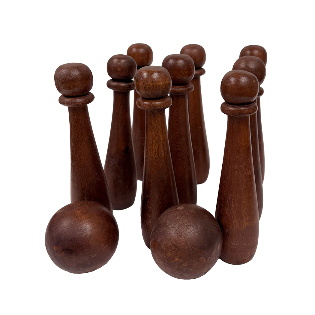 Toys & Games Colonial Colonial 9-Pin Bowling Game, Antique V…