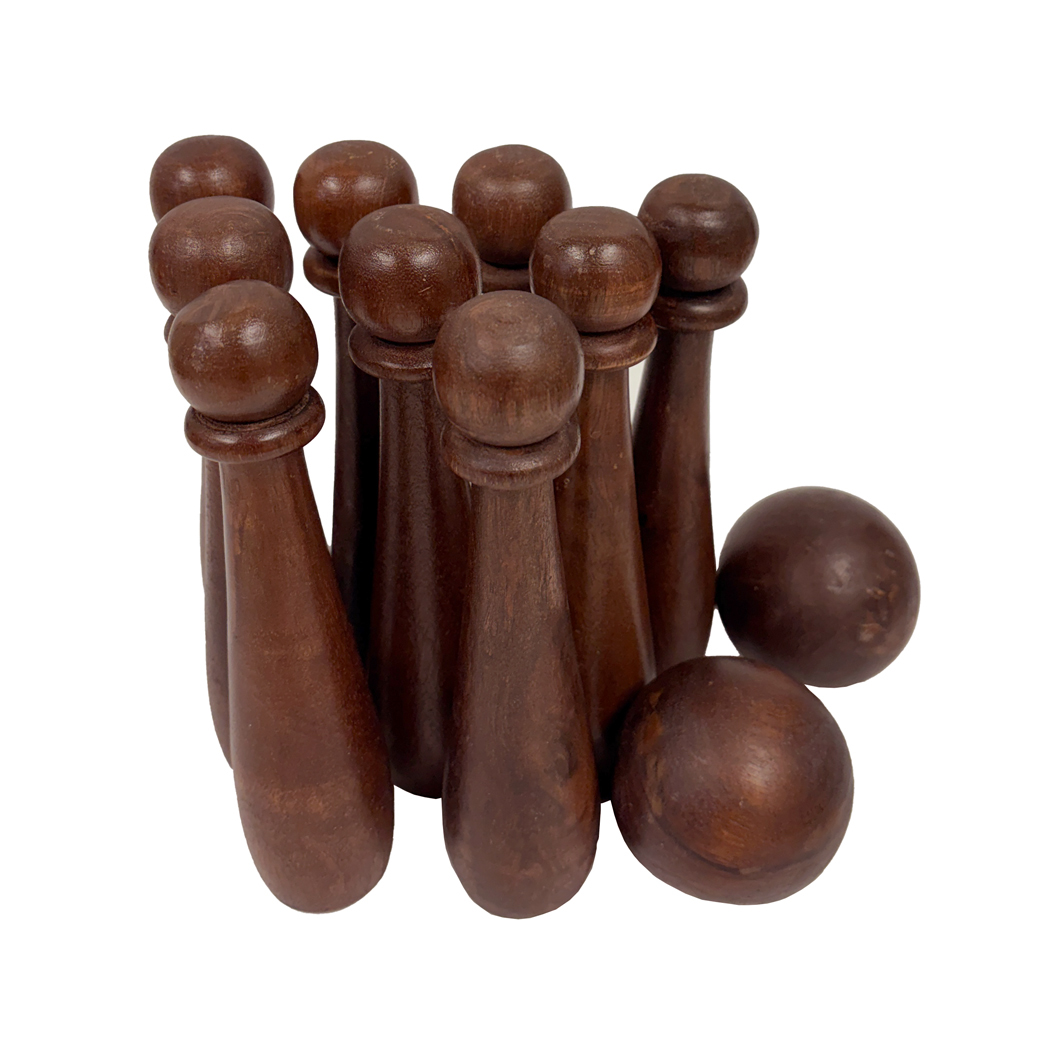 Toys & Games Colonial Colonial 9-Pin Bowling Game, Antique V…