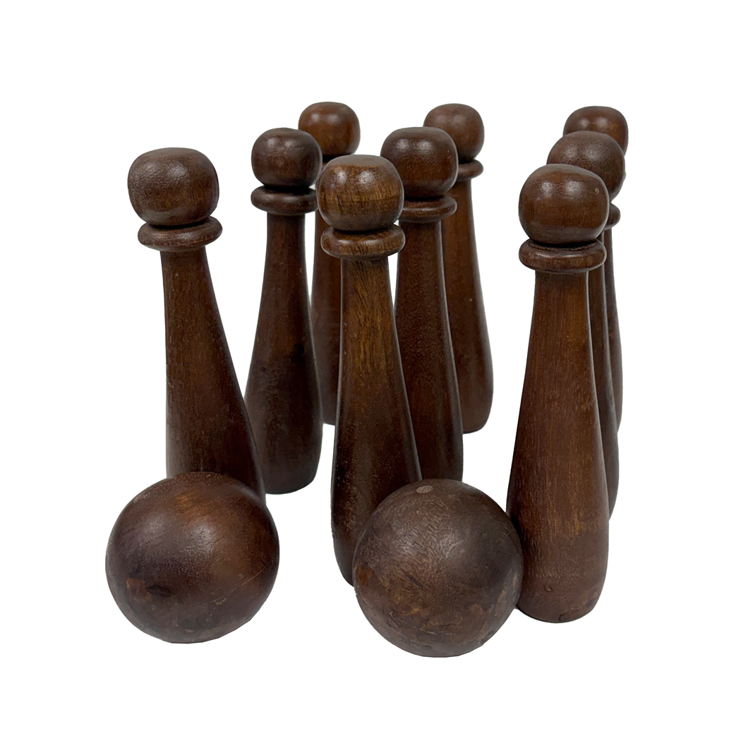 Toys & Games Colonial Colonial 9-Pin Bowling Game, Antique Vintage Wooden Toys Toys & Games Colonial Colonial 9-Pin Bowling Game, Antique Vintage Wooden Toys