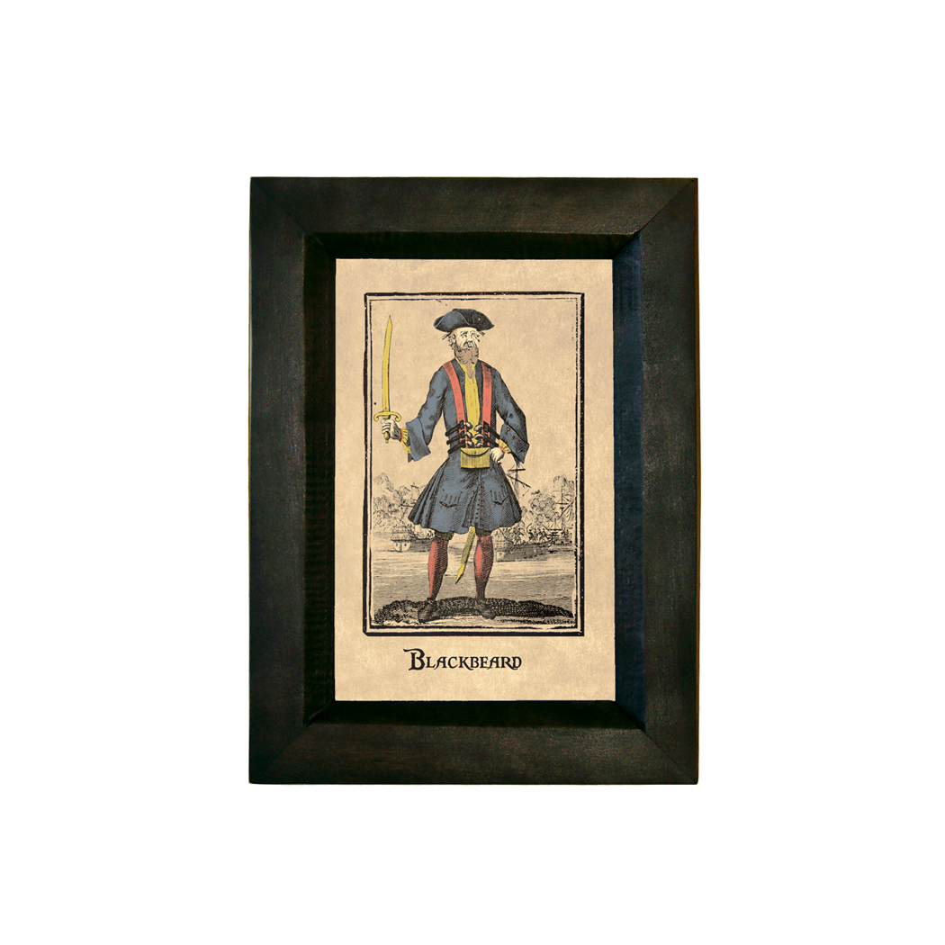 Nautical Pirate Pirate Blackbeard Framed Print ...