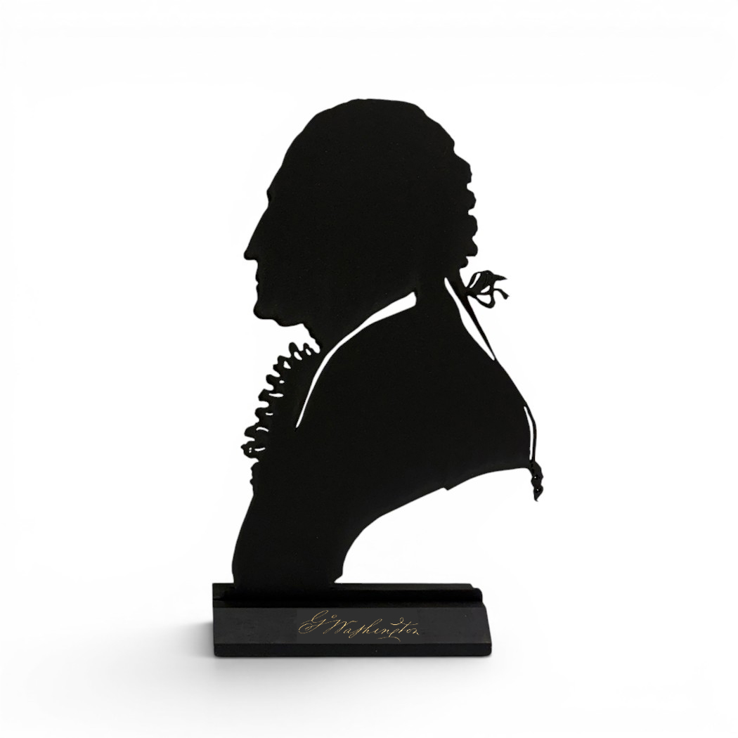 Wooden Silhouettes Early American George Washington Bust Tabletop Wood S ...