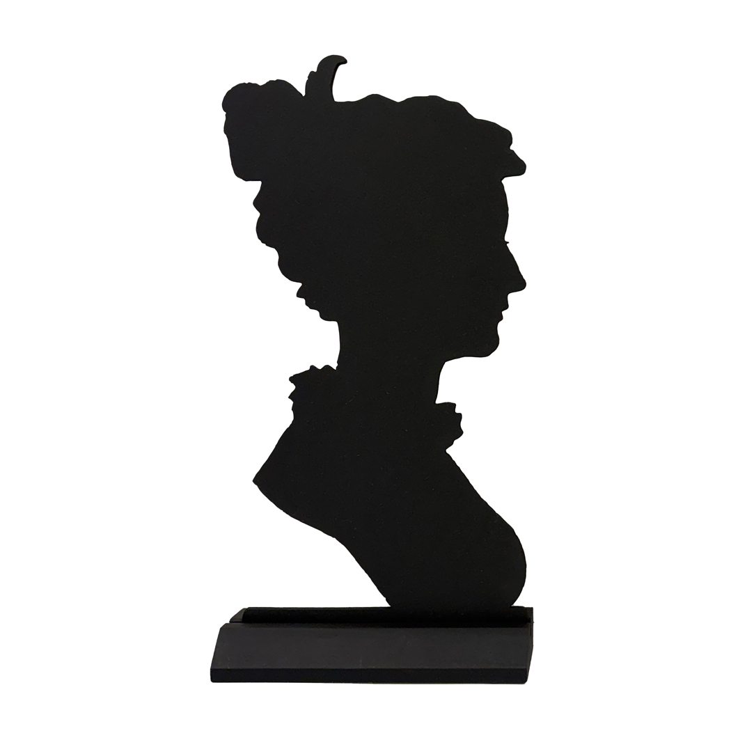 Wooden Silhouettes Early American Colonial Lady Bust Tabletop Wood Silho ...