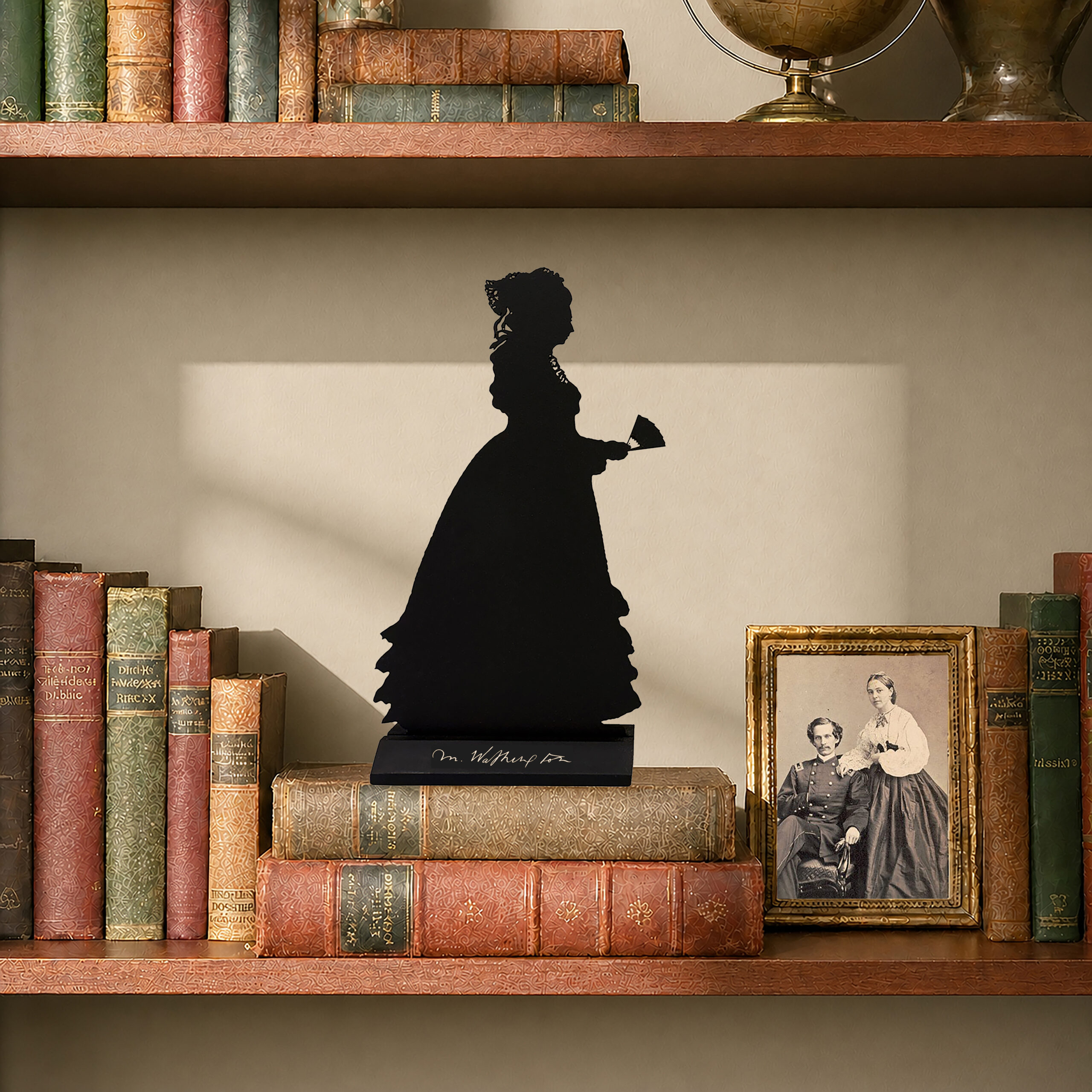 Wooden Silhouettes Early American Martha Washington Tabletop Wood Silhou ... Wooden Silhouettes Early American Martha Washington Tabletop Wood Silhou ...