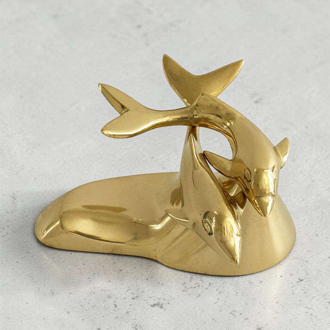 Nautical Decor & Souvenirs Animals 4-1/2″ Solid Brass Dolphin Figur ...