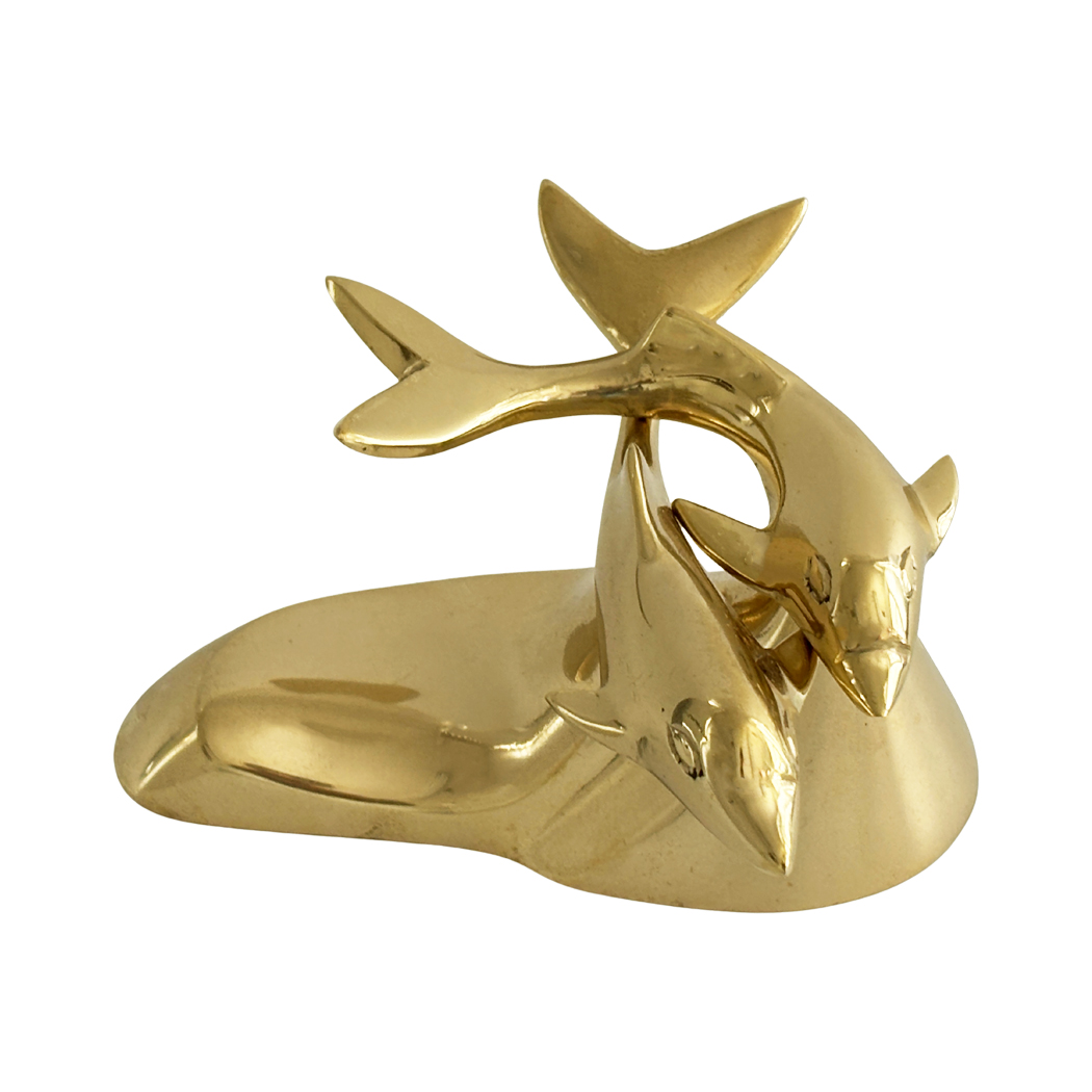 Nautical Decor & Souvenirs Animals 4-1/2″ Solid Brass Dolphin Figur ...