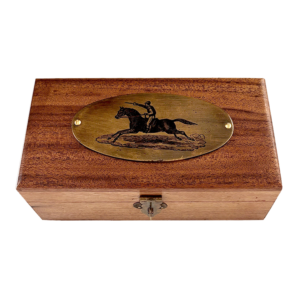 Decorative Boxes Equestrian 6-1/4″ Wood Box with Horse and R ...