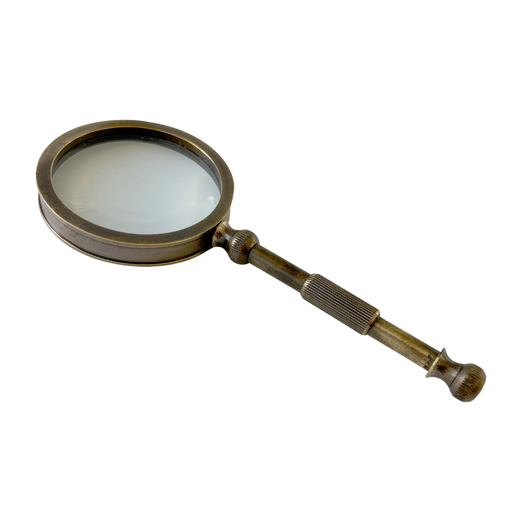 Letter Openers/Magnifiers Writing 5-1/2″ Small Antiqued Brass Magn ...