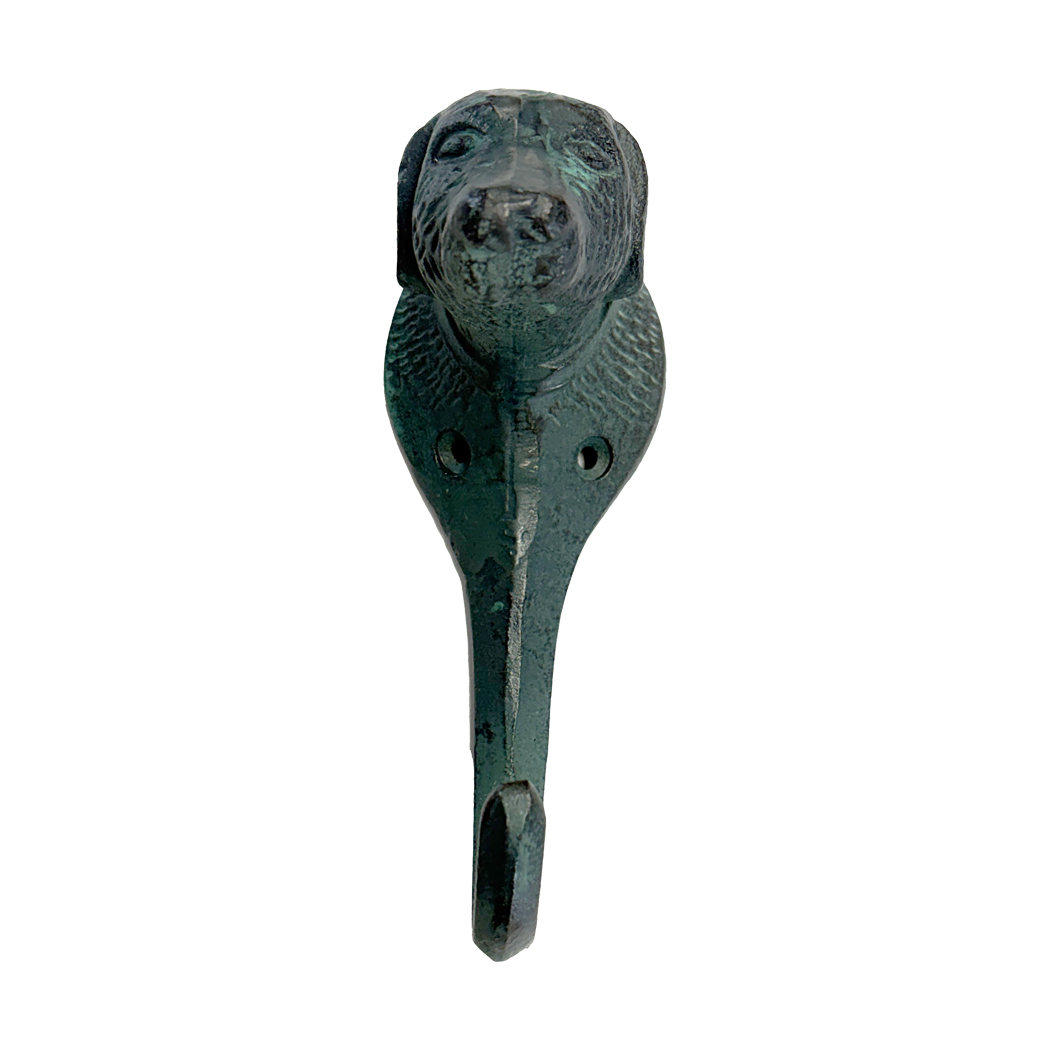 Lodge & Equestrian Decor Dogs 5-1/2″ Cast Iron Dog Wall Hook, Green Patina Lodge & Equestrian Decor Dogs 5-1/2″ Cast Iron Dog Wall Hook, Green Patina