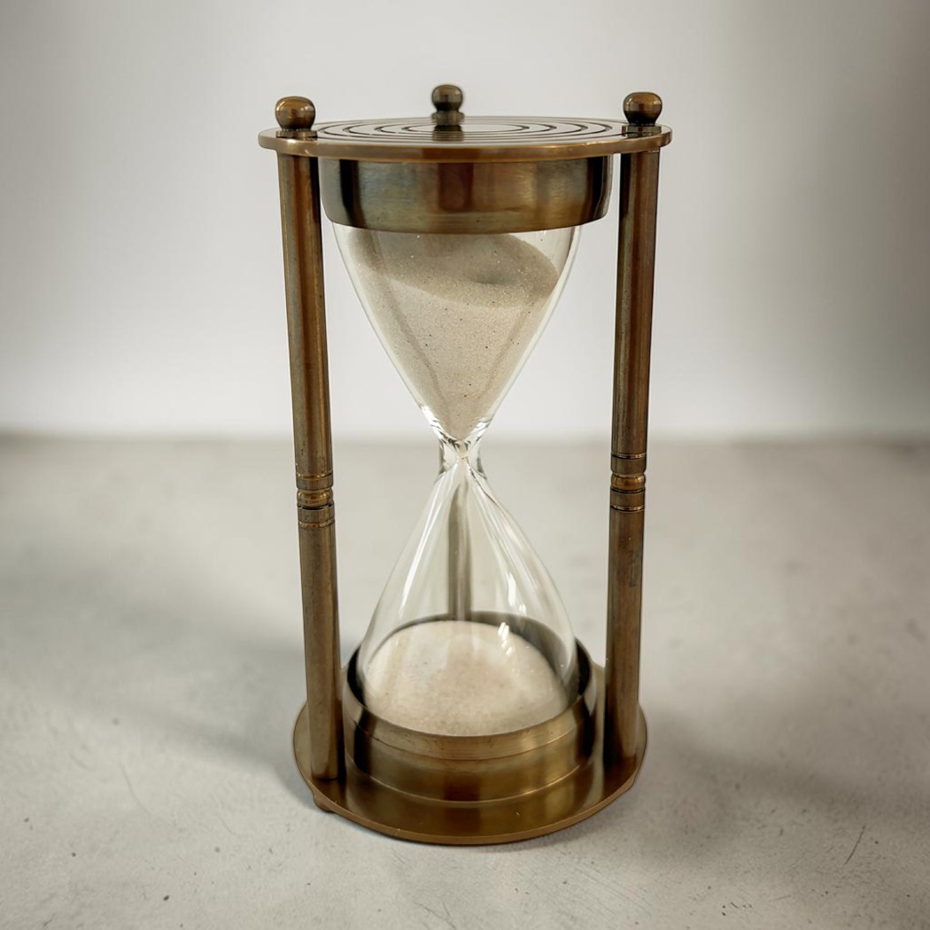 Instruments Nautical 4-1/4″ Small Antiqued Brass Sand ...