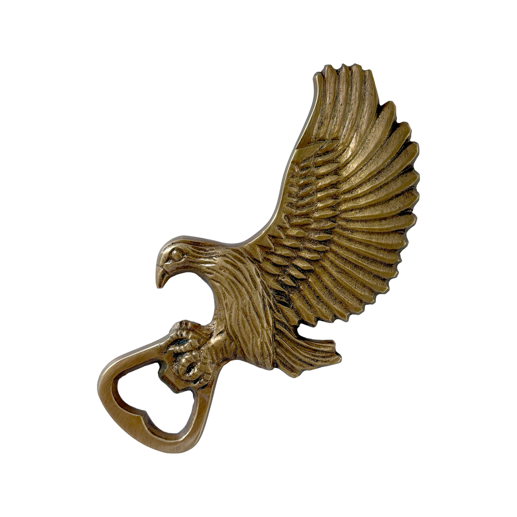 Trays & Barware Animals 5-1/4″ Antiqued Brass Eagle Bott ...