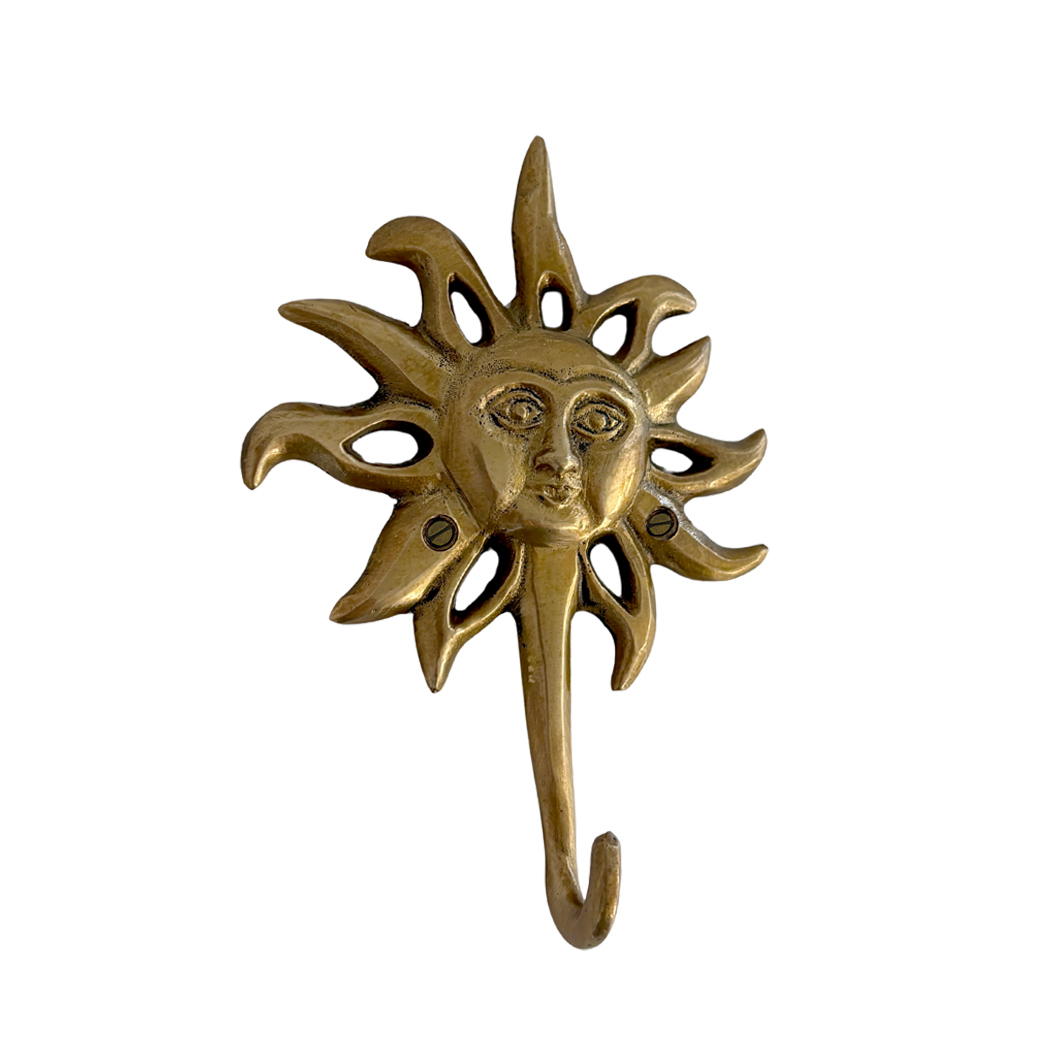 Nautical Decor & Souvenirs 5″ Antiqued Brass Celestial Sun  ...