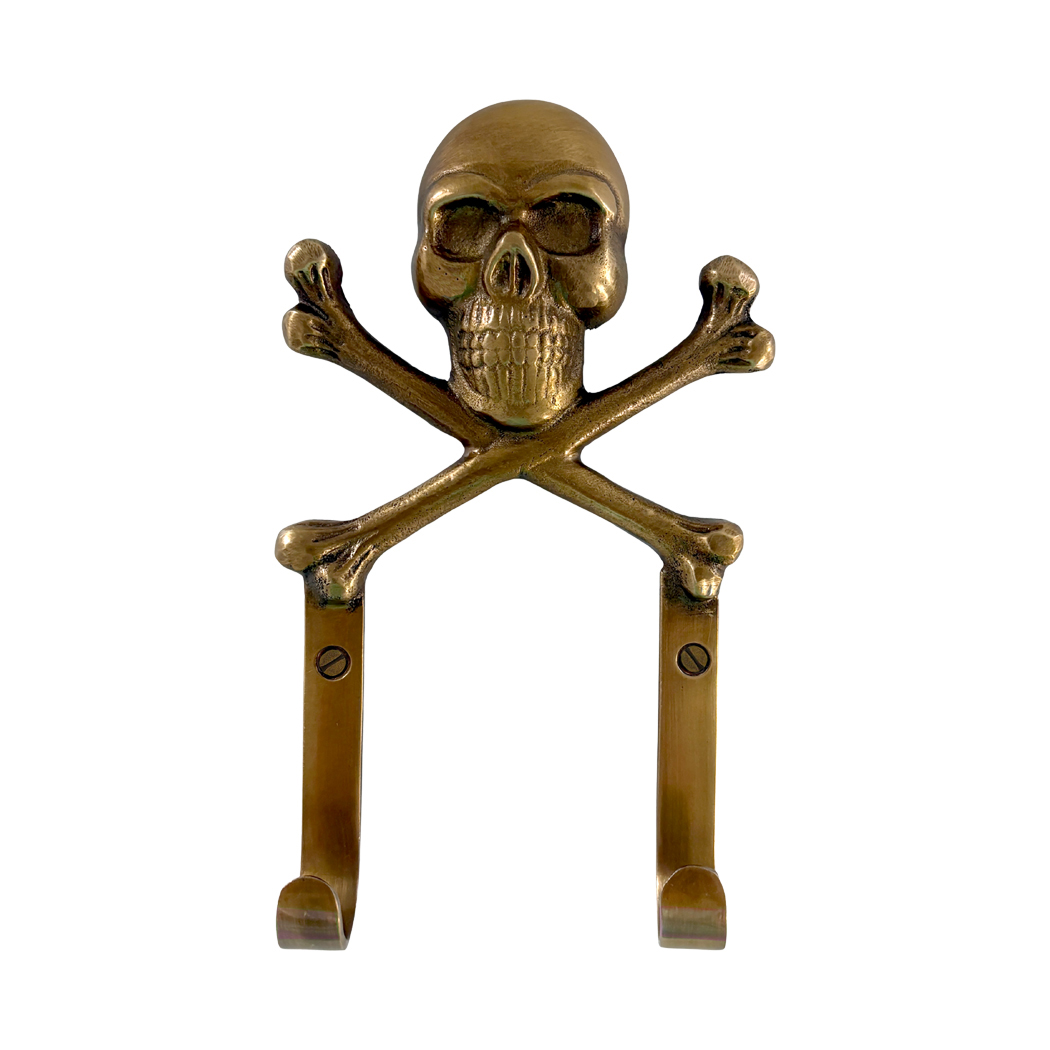 Nautical Decor & Souvenirs Nautical 6″ Brass Skull and Crossbones Wa ...