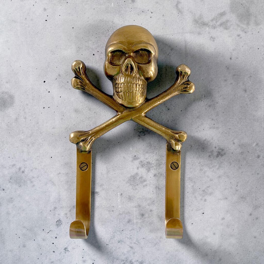 Nautical Decor & Souvenirs Nautical 6″ Brass Skull and Crossbones Wa ...