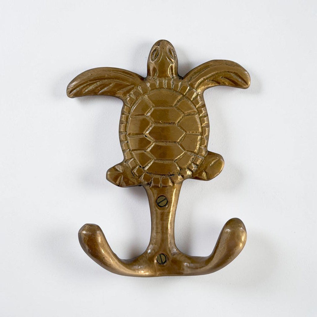 Nautical Decor & Souvenirs Nautical 4″ Antiqued Brass Sea Turtle Wall Hook Nautical Decor & Souvenirs Nautical 4″ Antiqued Brass Sea Turtle Wall Hook
