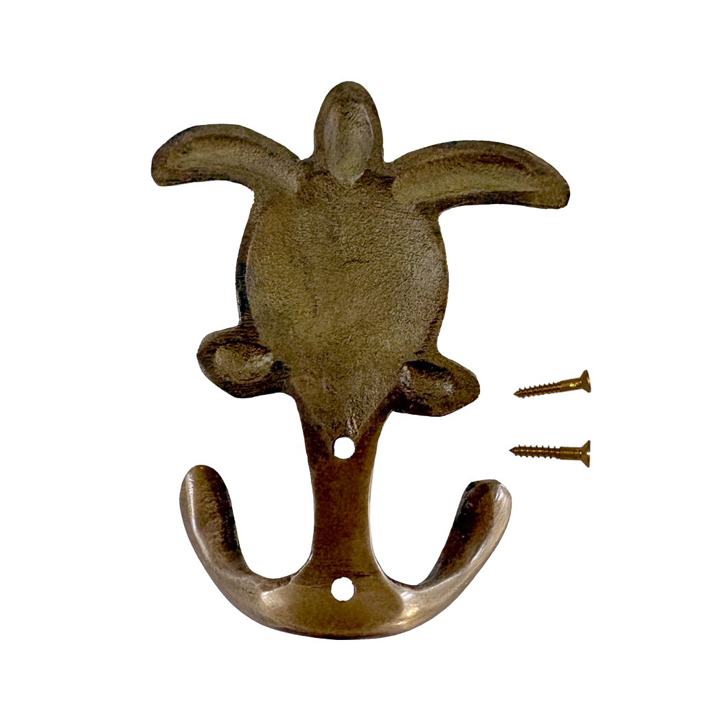Nautical Decor & Souvenirs Nautical 4″ Antiqued Brass Sea Turtle Wall Hook Nautical Decor & Souvenirs Nautical 4″ Antiqued Brass Sea Turtle Wall Hook