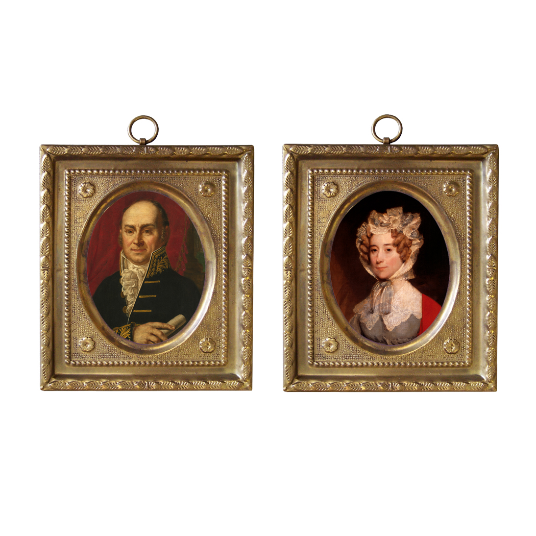 Portrait Revolutionary/Civil War John Quincy Adams and Louisa Adams Por…