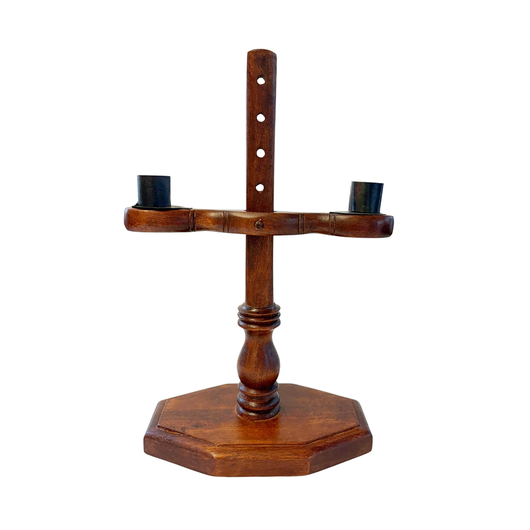 Candles/Lighting Early American 12″ Distressed Primitive Wood Adjustable Double Candle Holder Candles/Lighting Early American 12″ Distressed Primitive Wood Adjustable Double Candle Holder