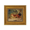 Equestrian Paintings Equestrian Fox and Feathers Framed Oil Painting Print on Canvas in Antiqued Gold Frame