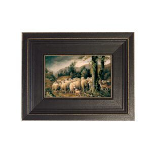 Farm/Pastoral Farm Sheep in a Storm Framed Oil Painting P ...
